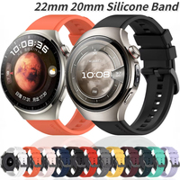 22mm 20mm Silicone Strap for Huawei Watch 4 Pro Bracelet GT3 4 GT2 3 5 Pro Belt for Huawei Watch 46mm/Samsung Watch 7/6/5/4 Band