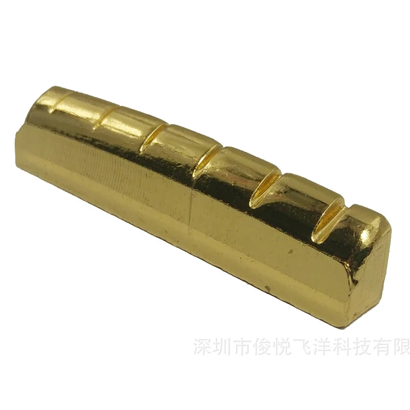 Brass 6 String Acoustic Guitar Bridge Nut and Saddle