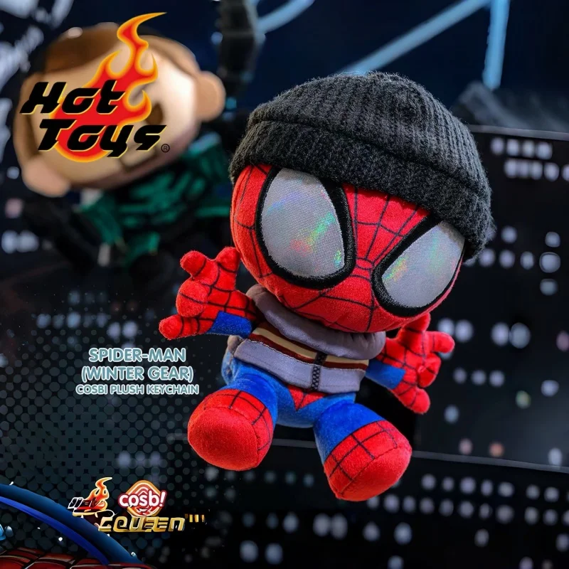 Hot Genuine Hot Toys Cosbi Marvel Bobble-Head&Plush Keychain Spider-Man Brand New Day Series Blind Box Collection Doll Gift
