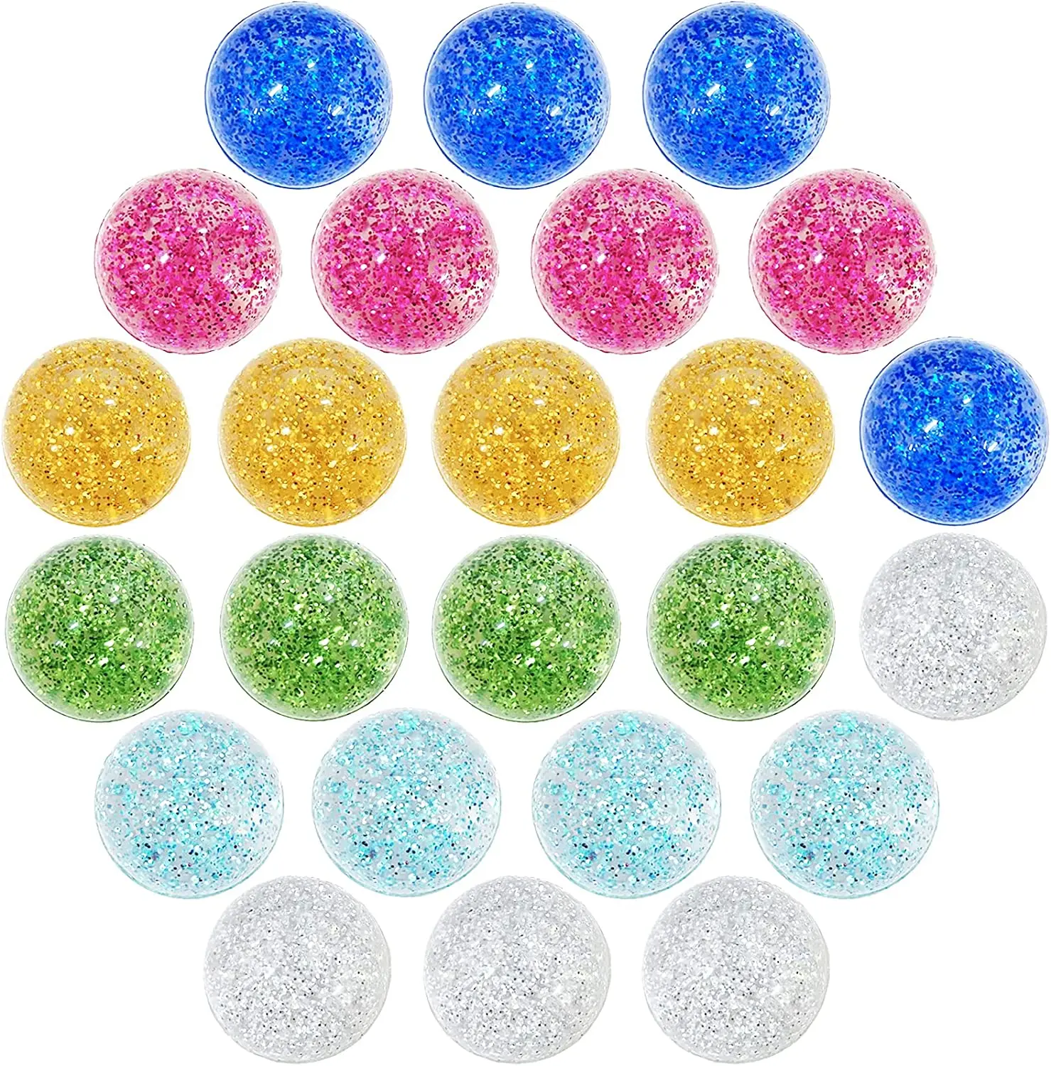 10pcs colorful gold glitter elastic ball rubber children\'s pinball toys outdoor toys sports games elastic juggling jump ball