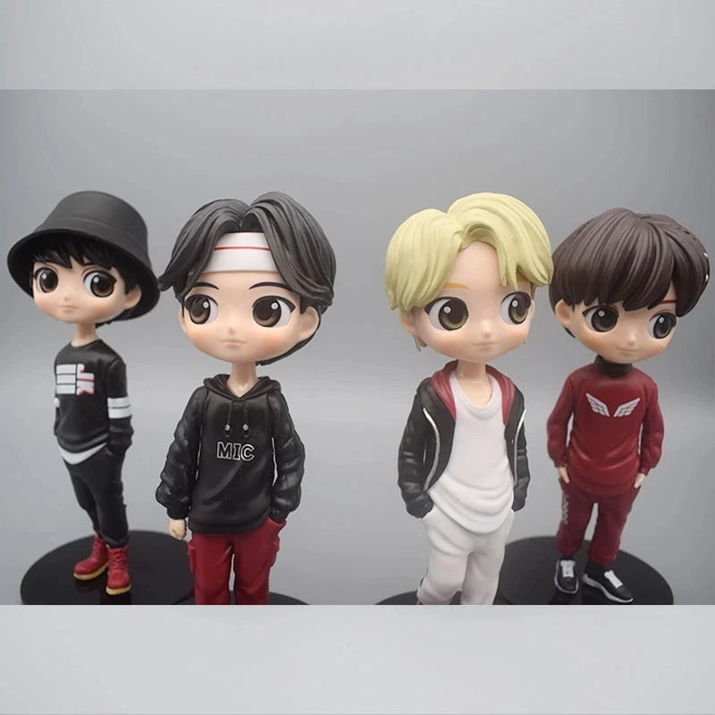 15cm Kawaii KPOP Star TOP Group Bangtan Boys PVC Figure Toys Groups A.R.M.Y Action Figures Dolls Xmas Gift for Fans Girls