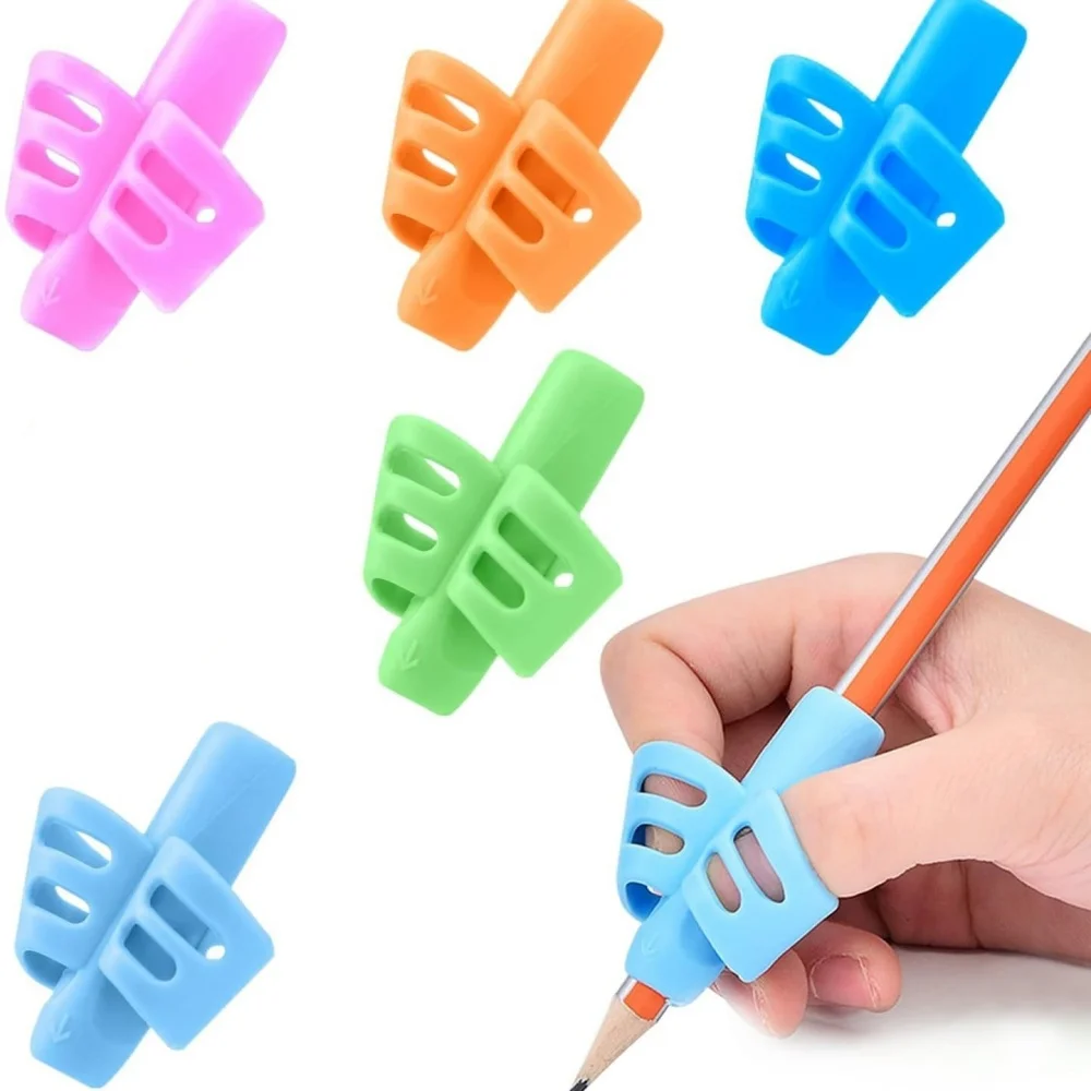 Pencil Handle Rod Grips Pen Holder Grip for Kids Cute Hand Writing Aid Trainer Posture Correction Pen Finger Holder for Boys