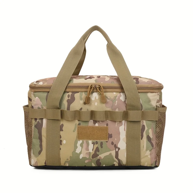 Outdoor Camping Tactische Tas - 14L Multifunctioneel gereedschap met grote capaciteit en picknickuitrusting Organizer met meerdere compartimenten Zwart