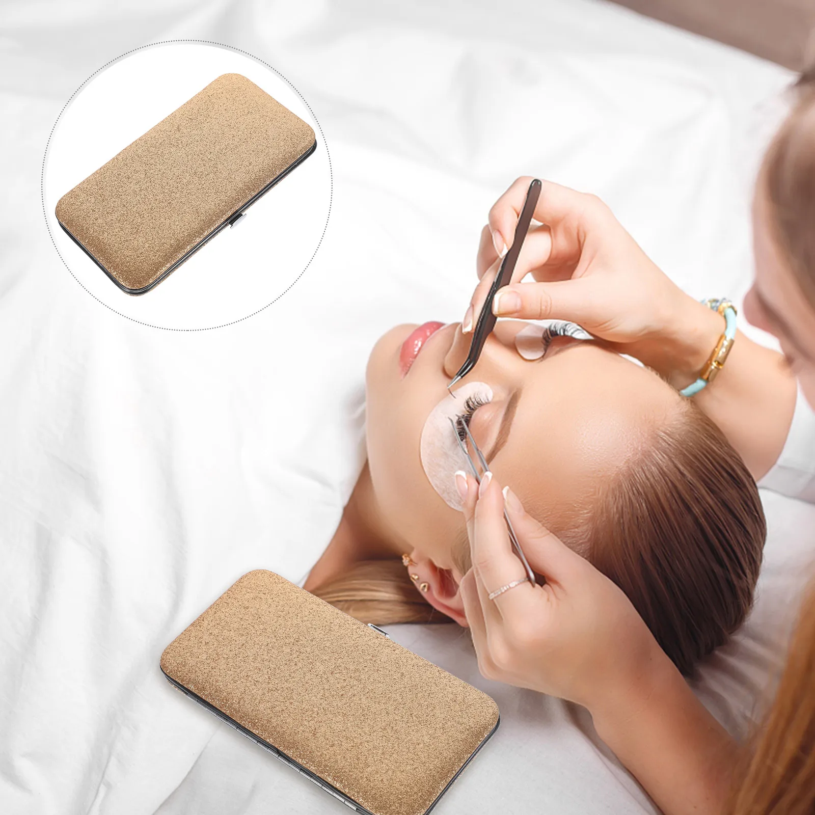 Wimperpincetkoffer Stijlvolle waterdichte opbergtas voor enten Pincet Compact ontwerp Langdurige wimpergereedschapsorganizer