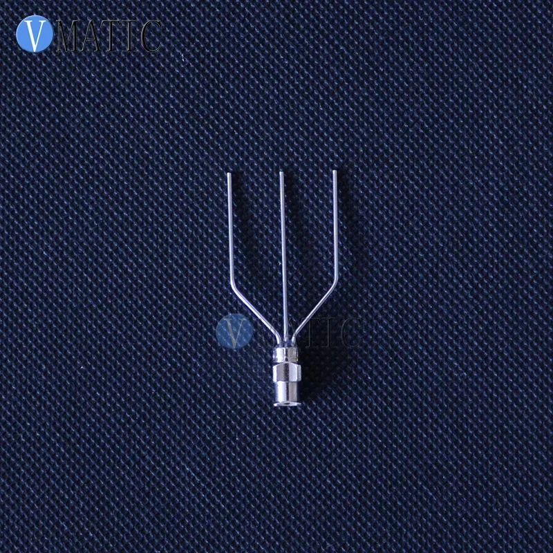 Free Shipping 2Pcs 18G-22G Non-Standard Stainless Steel Three Ends Metal Dispensing Needle With 3 Needles 1/2 Inch