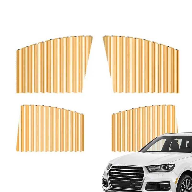 Car Window Magnetic Shades 4pcs Sun Shades Adjustable Drapes For Car Window Summer Automotive Window Drapes To Block Strong