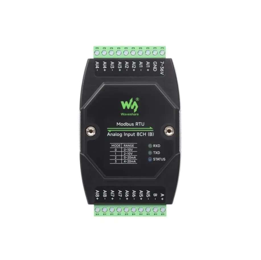 Modbus RTU Protocol RS485 Industrial 8ch Analog Acquisition Module 12-bit High-precision Supports Voltage or Current Acquisition