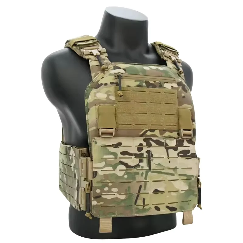 軽量アウトドアタクティカルベスト：レーザーカットクイックリリースシステム、モジュール式サスペンションデザイン
