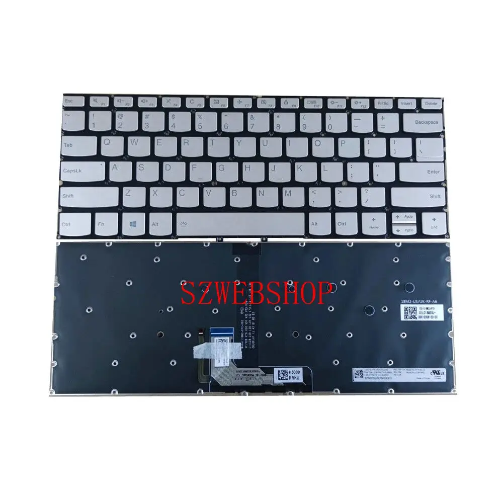 

New Laptop For Lenovo Ideapad Yoga C940-14 C940-14IIL US Keyboard With Backlit Silver