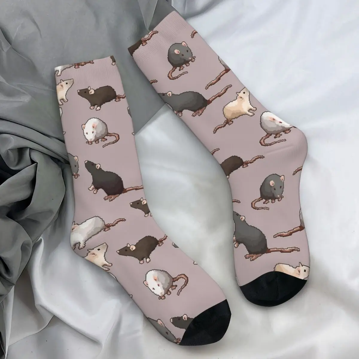 Ratten Maus Tier Strümpfe Niedliche Muster Neuheit Socken Herbst Anti Bakterielle Socken Männer Laufen Weiche Atmungsaktive Socken