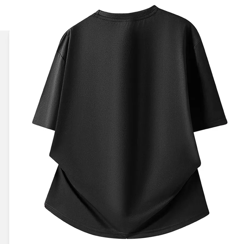 T-Shirt Men M-6XL 7XL 8XL Summer New Men's Short Sleeve T-Shirt Men Assembling Printing Stretch Fitness Mens Casual T Shirts