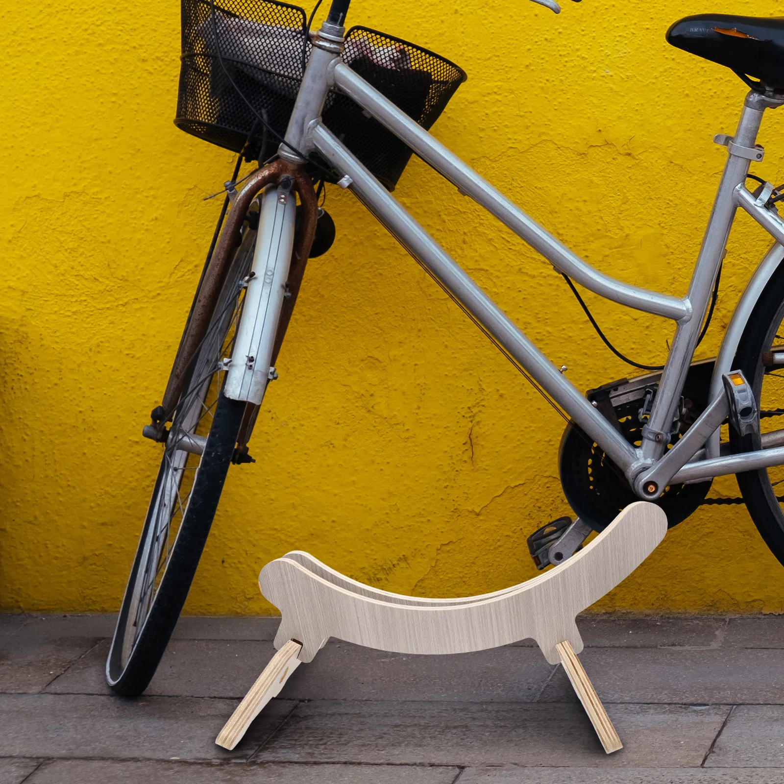 

Wooden Bike Parking Rack Stable Bike Stand for Indoor Cycling Mount and Road Bikes Portable Detachable Bicycle Work Stand