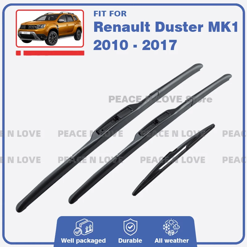 Car Front Rear Wiper Blades Set Kit For Dacia Renault Duster HS MK1 2010 - 2017 Nissan Terrano Windshield Windscreen Accessories