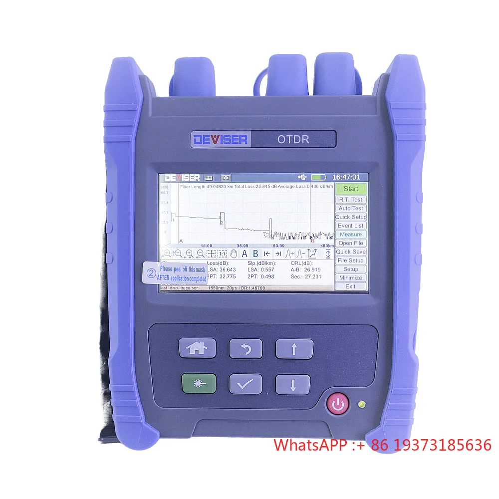 

Deviser AE1001 Portable OTDR Optical Time Domain Reflectometer Fiber Optic OTDR with Touch Screen
