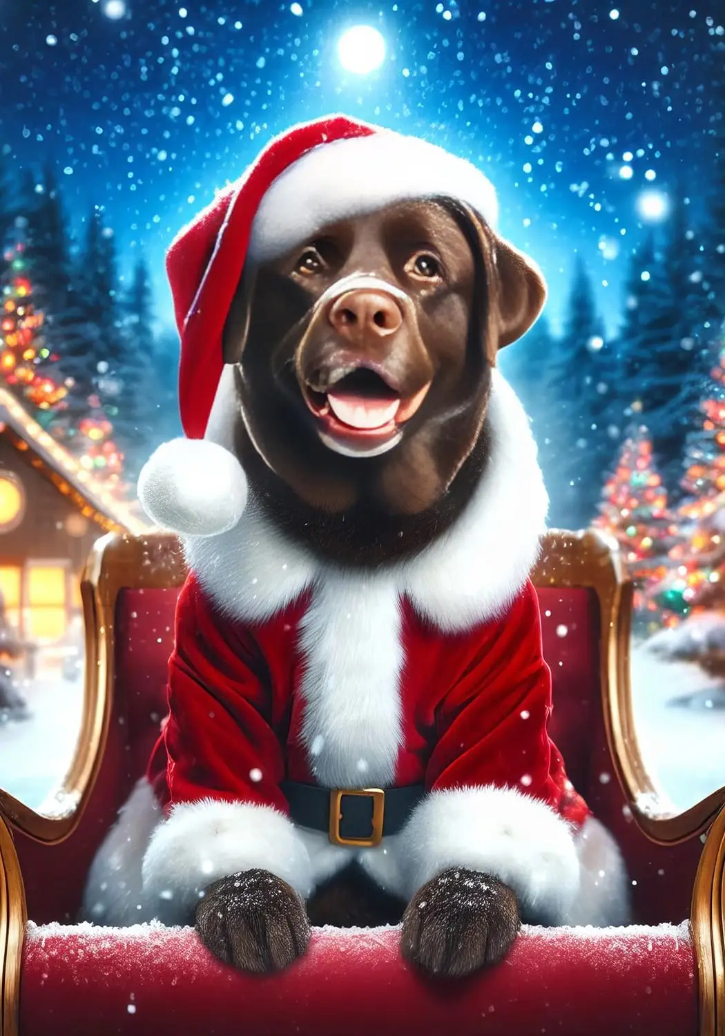 Chocolate Labrador - Best of Breed DCR Christmas Garden Flag