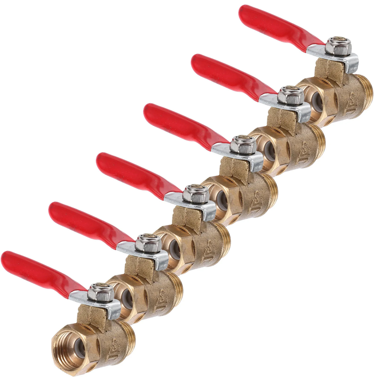

6Pcs Mini Copper Ball Valve Npt Thread Shutoff Valve Garden Hose Pneumatic Gas Water Pipe Control Ball Valves Copper Valves