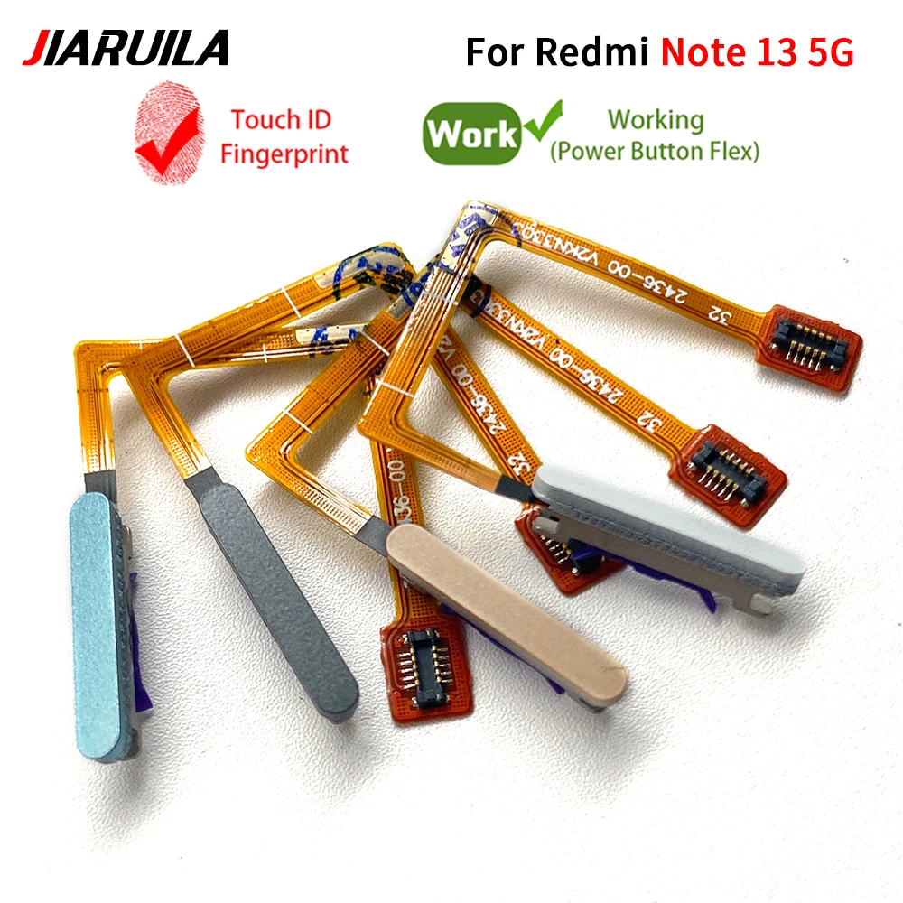 New For Xiaomi Redmi Note 13 Pro Plus 4G 5G Home Button Fingerprint Sensor Flex With Power Key Button Flex Cable image 3