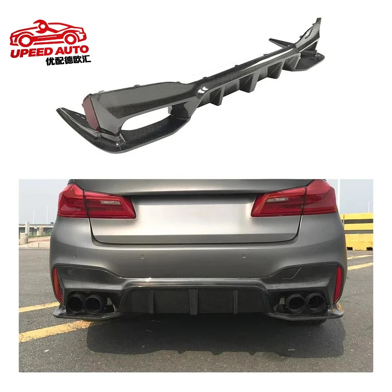 

Suitable for STLF 5 Series G30 G382017 Body Kit-D Style Dry Carbon Fiber Rear Lip Diffuser Splitters Aprons Spoiler 100% Ne