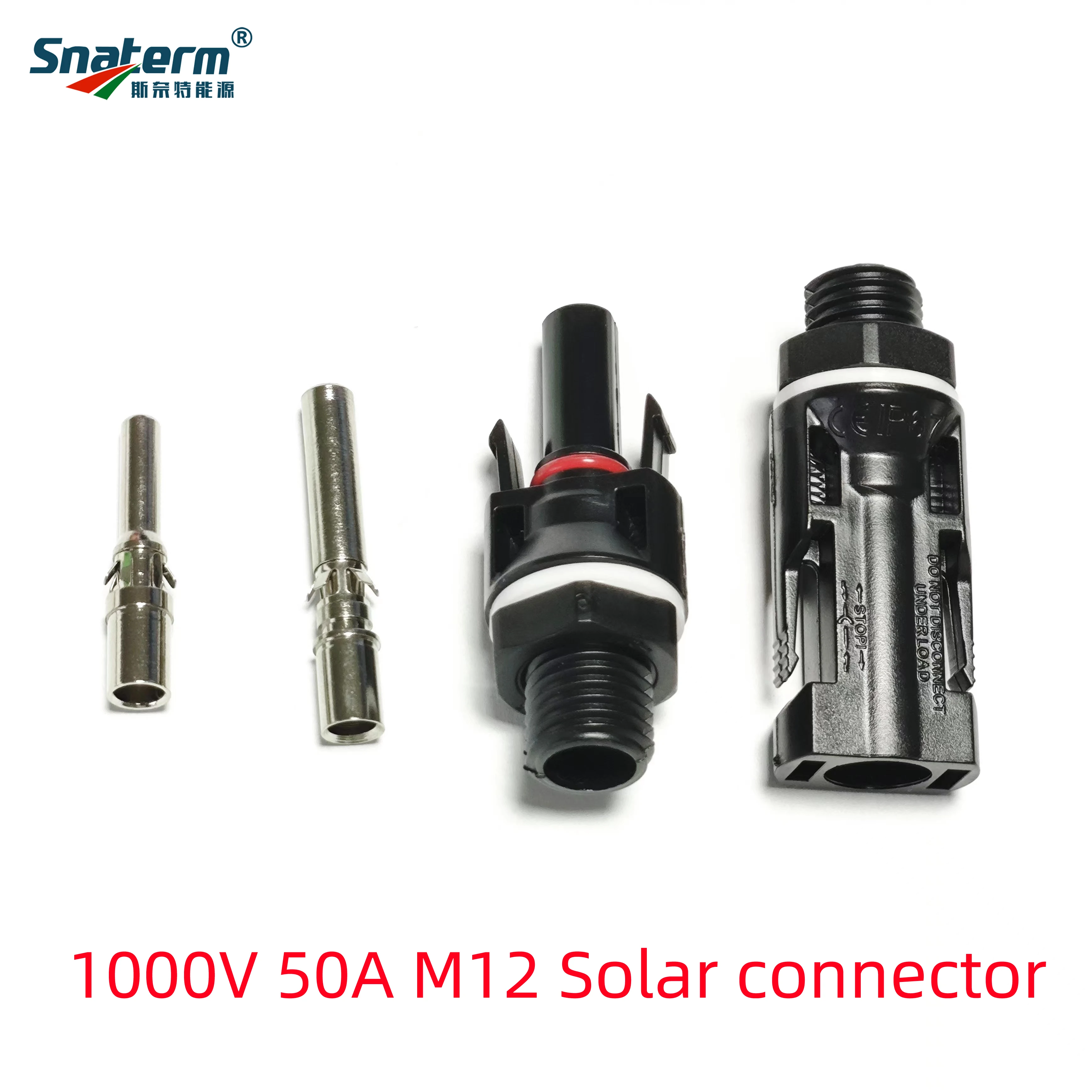 10 Pairs/lot Solar Panel Mouted Connector for inverter 1000V 50A M12 Thread Solar Panel Connector Male Female for 8AWG cable