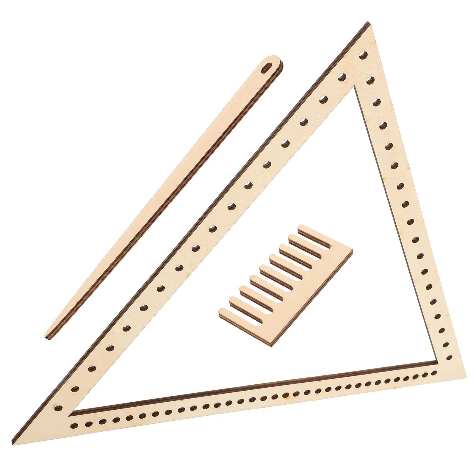 1Set Weaving Loom Wood Crafting Triangle Hand Knitting Tool for Yarn Weave Bracelet Necklace Accessories Weave Loom Yarn