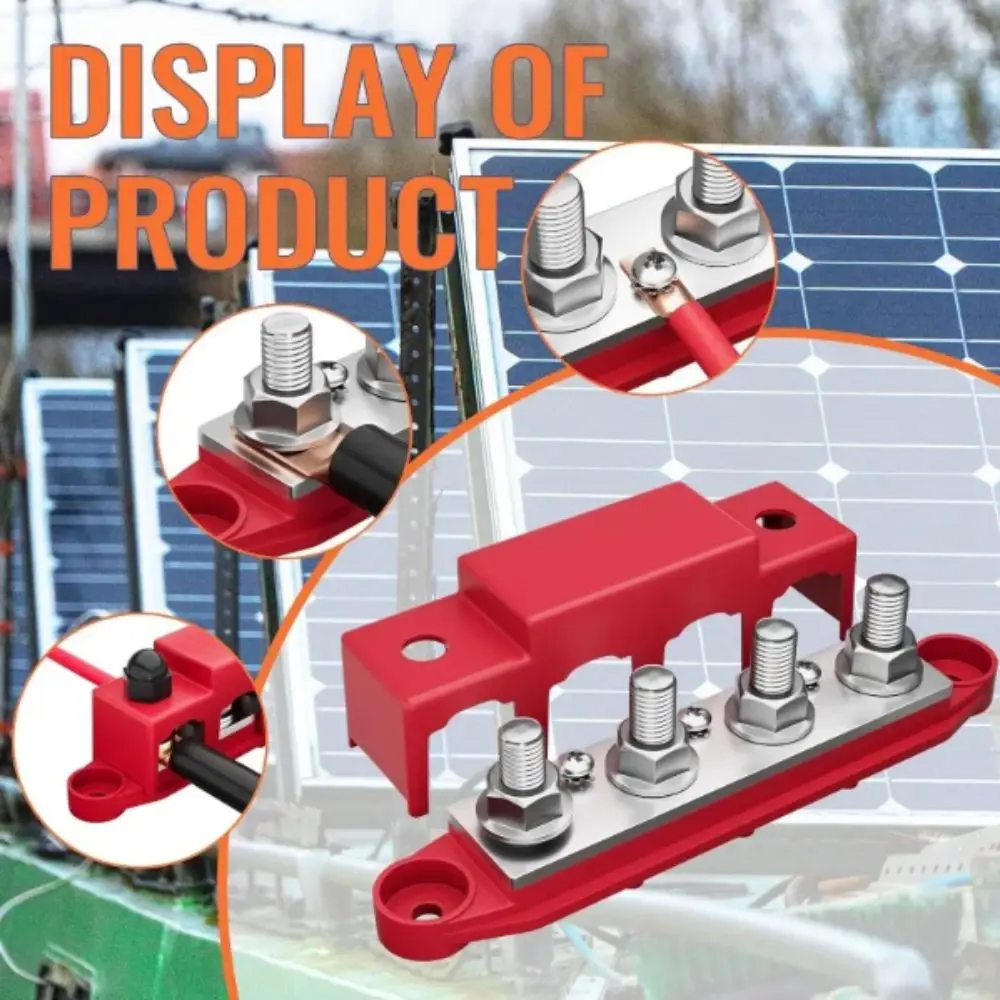 New M10 Stud Bus Bar Terminal Block 5 Way Negative Bus Busbar Terminal Block Terminal Block Car Automotive