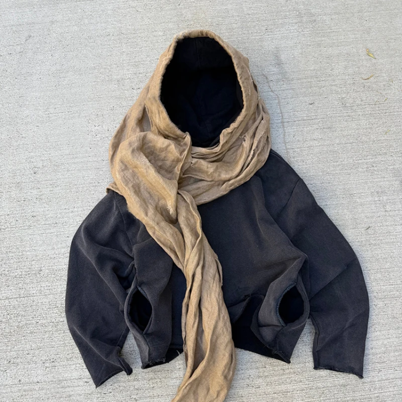 شخصية الرمال الكثبان الرملية نمط عارضة مقنعين وشاح عارضة الرياضية الخريف والشتاء مقنعين البلوز للرجال والنساء