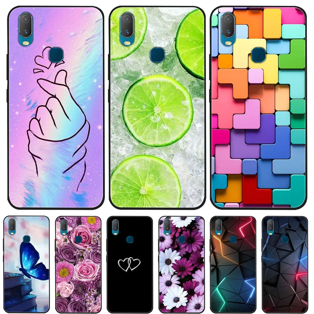 Case For Vivo Y11 2019 Case Black Soft Silicon Phone Cover Back Coque For Vivo 1906 Y11 2019 VIVOY11 Y 11 Case TPU Fundas Capa