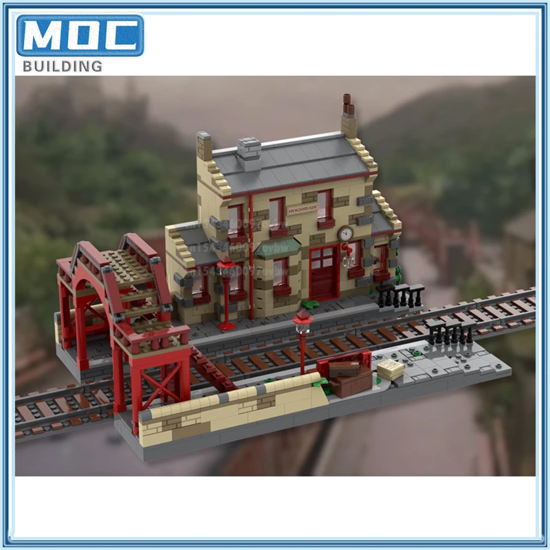Movie Series Hogsmeaded Station Building Blocks MOC Harris Magic Modle City Architecture Bricks Set Toys Collections Xmas Gift