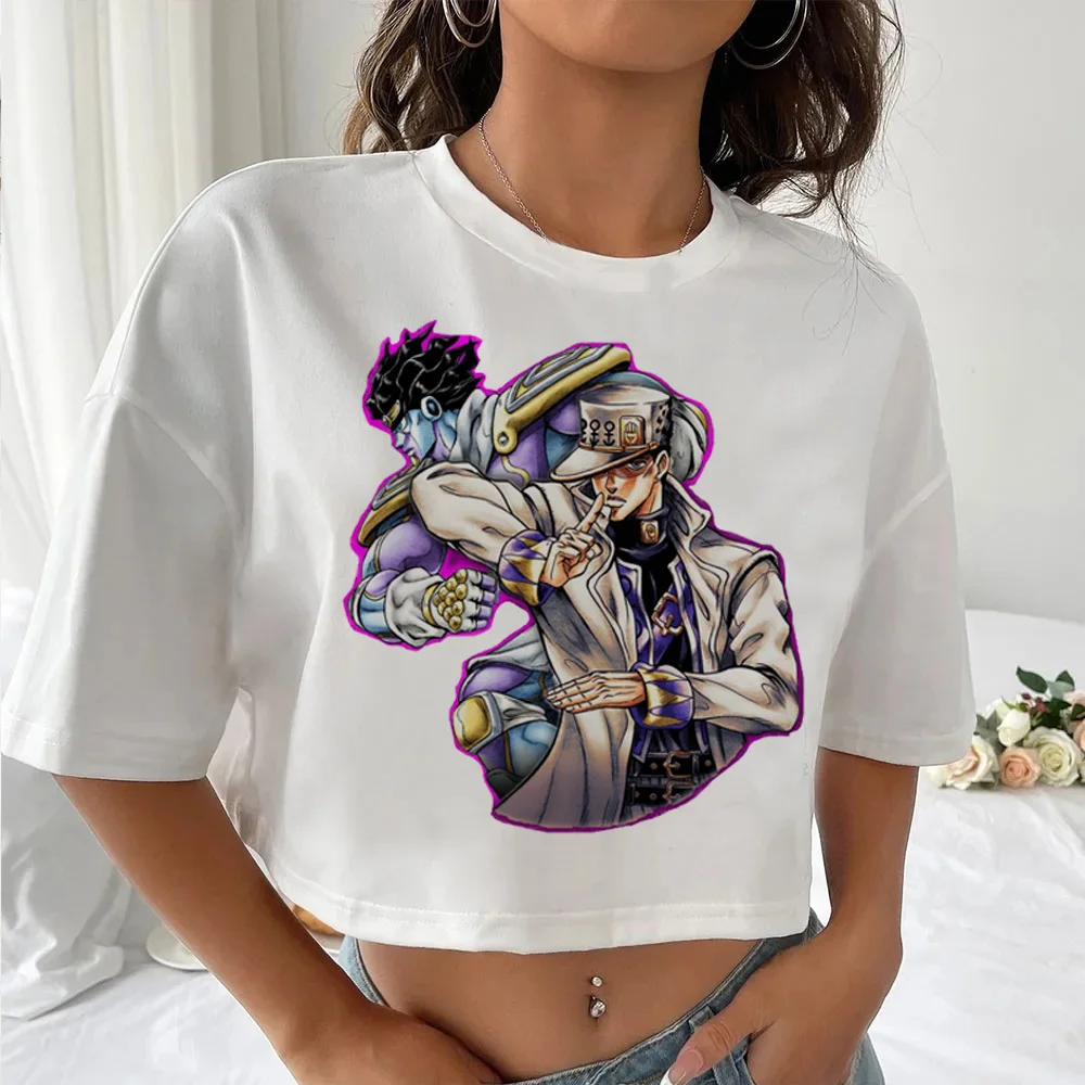 Jojo Bizarre Adventure Steel Ball Run women harajuku  Trendy Vintage top tees graphic 80s aesthetic Breathable Trendy Grunge