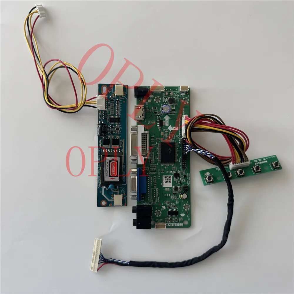M. nt68676 kit de placa controladora hdmi-compatível vga dvi para m185b1 m185xw01 18.5 "1366x768 led monitor de tela diy lcd