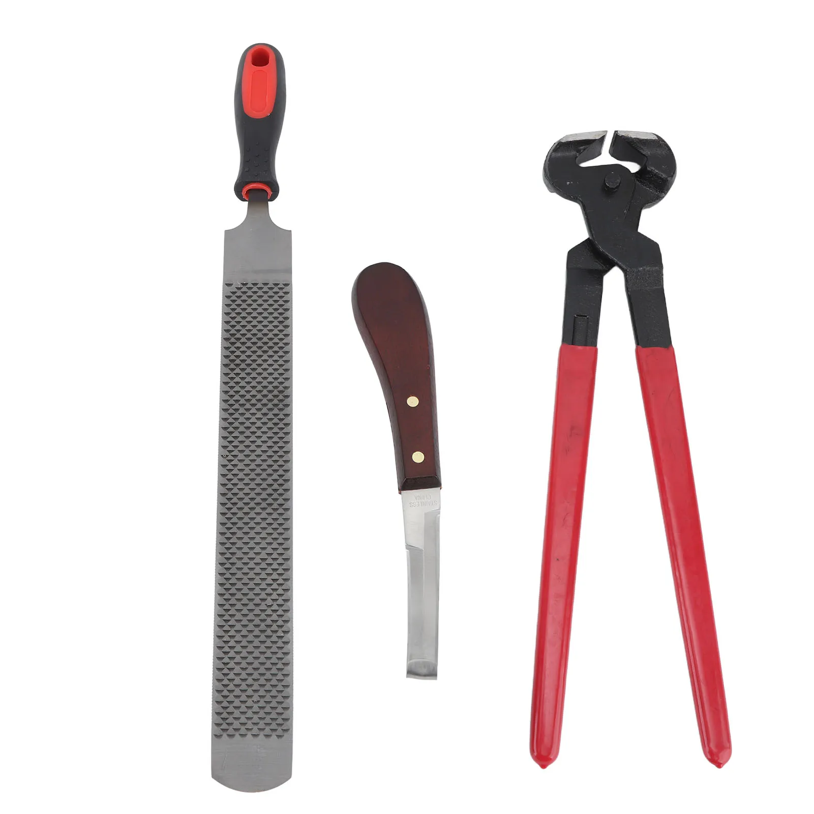 

Hoof Repair Tool Kit Steel Double Sided File Hoof Trimmer Tool Kit for Horses Cattle Sheep Donkeys