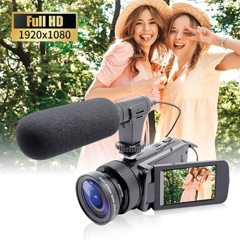 

High-Quality Audio Recording DV Recorder Camcorder Video Camera Machine With Microphone Digital zoom For Recording vlogs