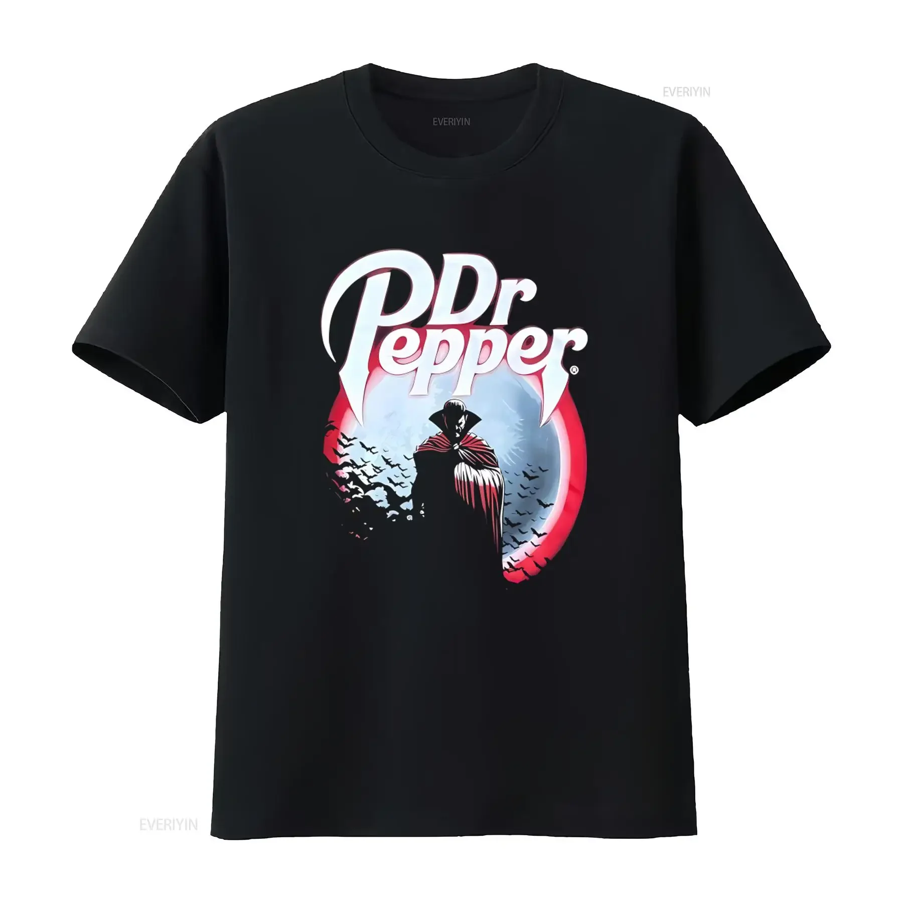 Camiseta Dr Pepper Vampire Dracula Ultra Rara Halloween 2017 XXL Envío por Correo Estilo Vintage Lavado para Uso Diario Ligeramente Desgastado