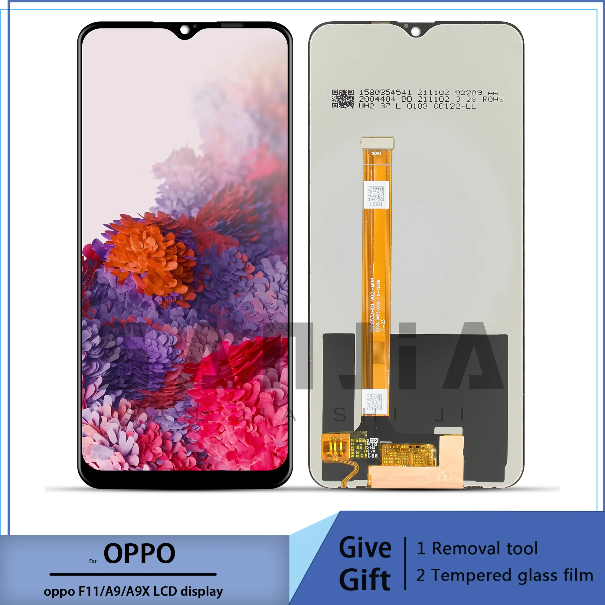 

LCD Display Touch Screen Digitizer Assembly with Frame Replace,For OPPO F11, CPH1913, CPH1911, 6.53 ", A9, A9x