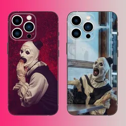 Art the Clown horror T-Terrifier Phone Case For iPhone 16,15,14,13,12,11,Pro,Max,Plus,Mini,X,XS,XR,8,7,6,S,SE Soft Black Case