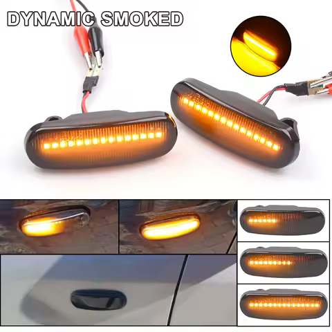 For Fiat Panda 169 Grande Punto Inkl Evo Doblo Fiorino Linea Idea LED Dynamic Turn Signal Side Marker Light Sequential Lamp