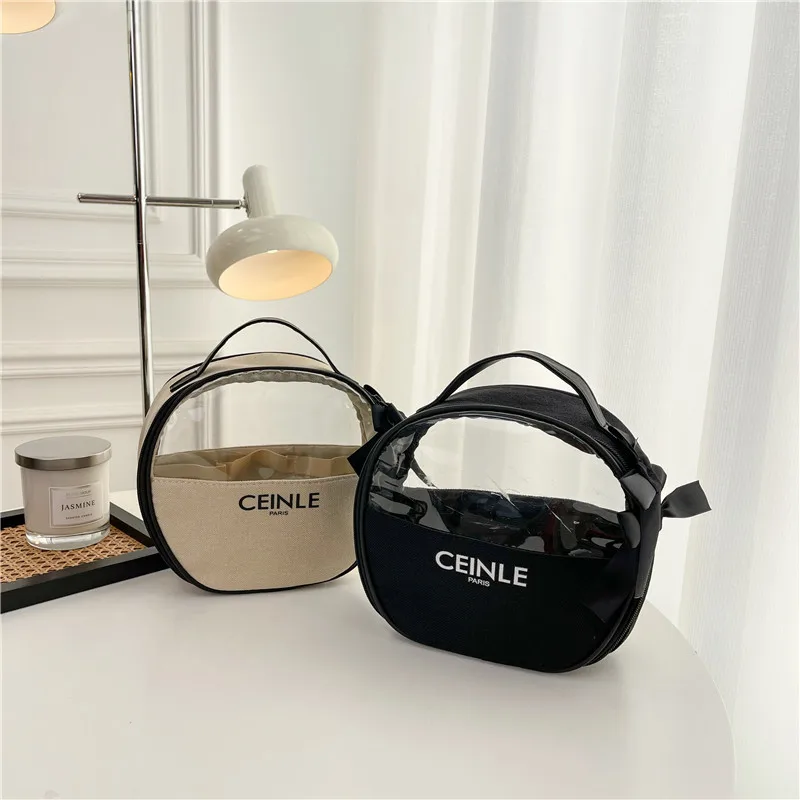 Cross-Border New Arrival Portable Translucent Cosmetic Bag Large Capacity Travel Portable Storage Toiletry Bag