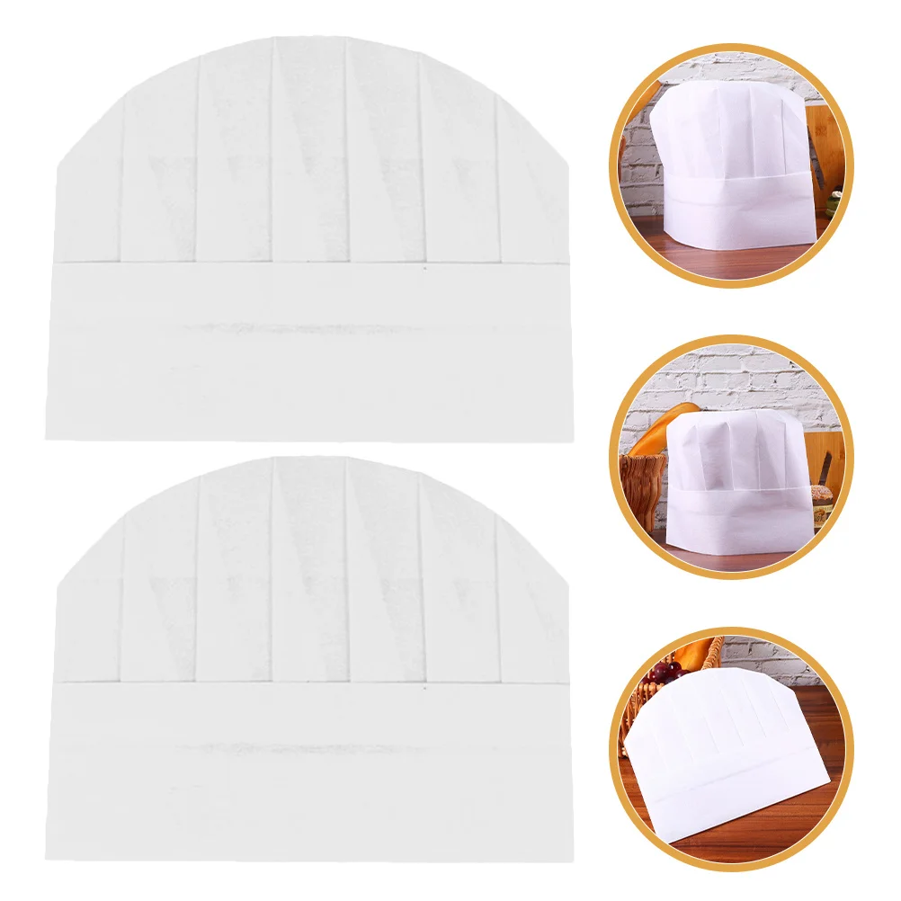 Chapeaux de Chef en papier jetables pour enfants, 20 pièces, casquettes de cuisson blanches pour la cuisine, fête, école, maison, Restaurant, chapeau de boulanger