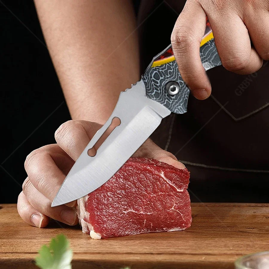 سكين جيب قابل للطي من الفولاذ المقاوم للصدأ، مقشرة فواكه، قطاعة خضراوات، سكاكين مطبخ متعددة الوظائف لأدوات الطبخ المنزلية #2