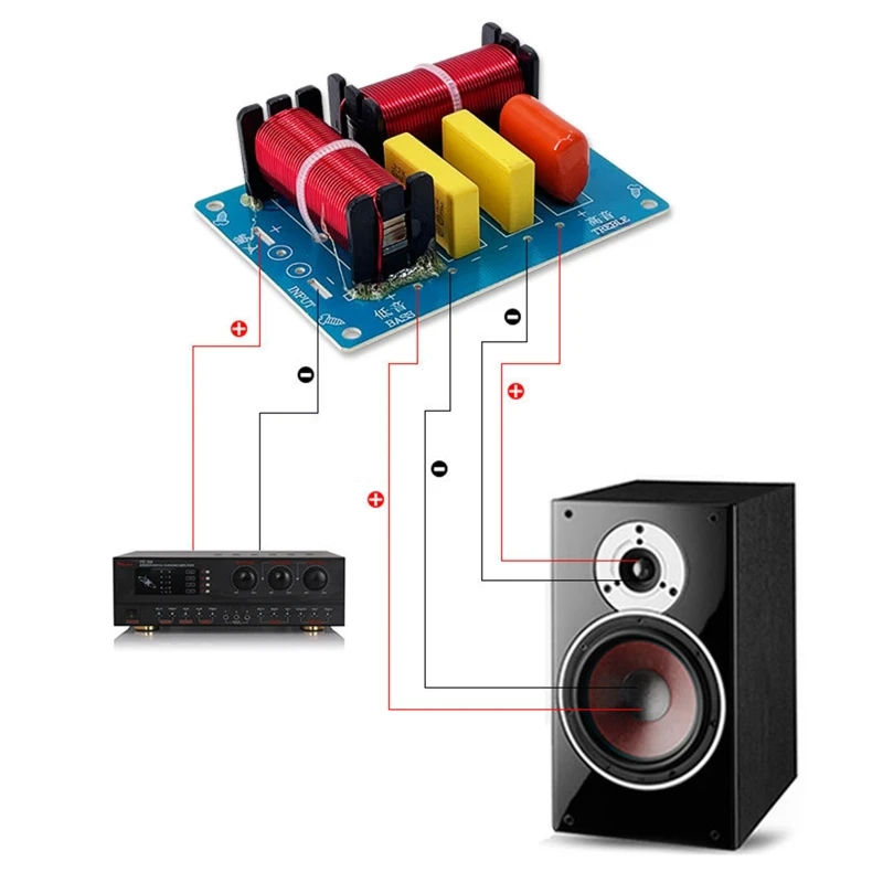 Cross Over Diviseur Fréquence 3 Voies 300W HiFi - Filtre Crossover Pour Haut -parleur DIY Crossover 3 Vie