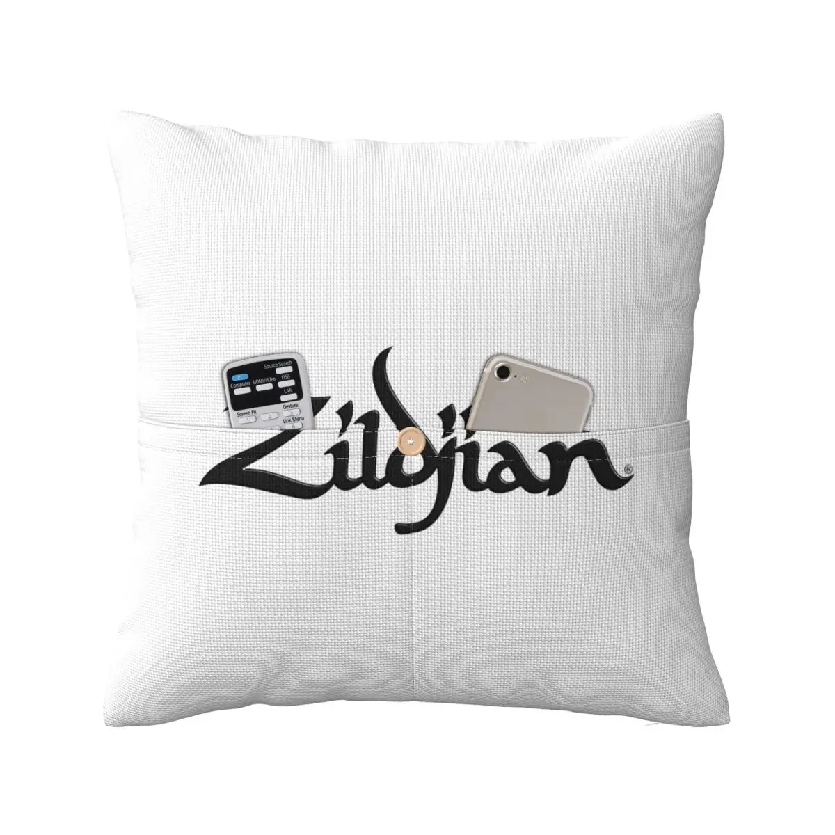 Zildjian Drums Drummer Drum Music Cymbals Percussion Pillowcase Cushion Cover Polyester Decorative Bed Home Comfort Throw Pillow