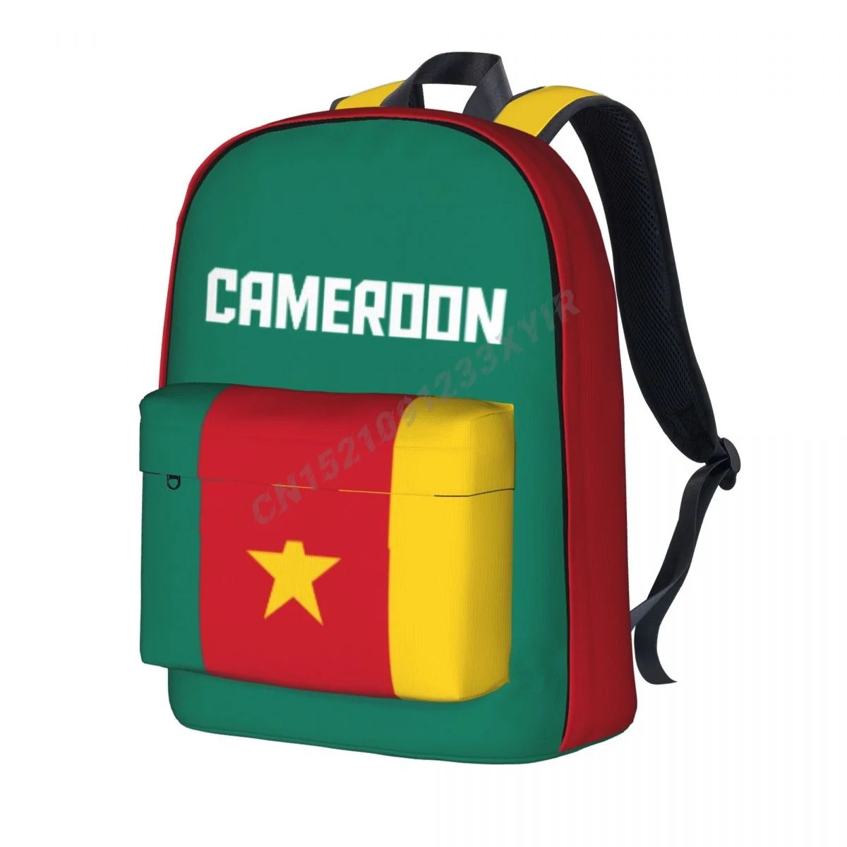 

Unisex Backpack Cameroon Flag Cameroonian Stitch Schoolbag Messenger Bag Case Laptop Travel Bag Mochila Gift