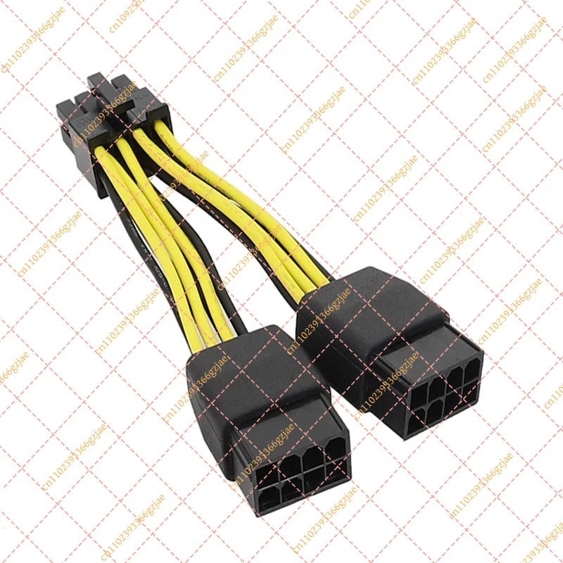 FY Quality Dual 8Pin to 8Pin Power Cable Graphics Card Power Cord Cable for NVIDIA TESLA K80/M40/P100/V1 GPU 10cm, A