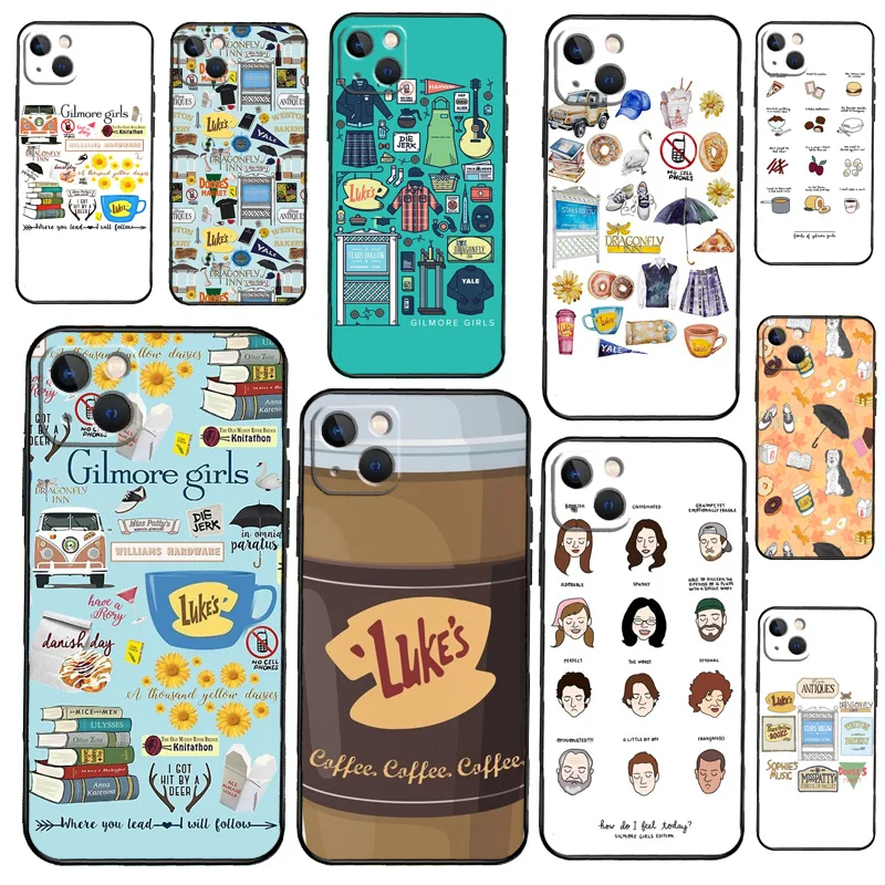 Gilmore Girls Collage Bumper Phone Case For iPhone 11 12 13 14 15 16 Pro X XR XS Max Plus Back Cover