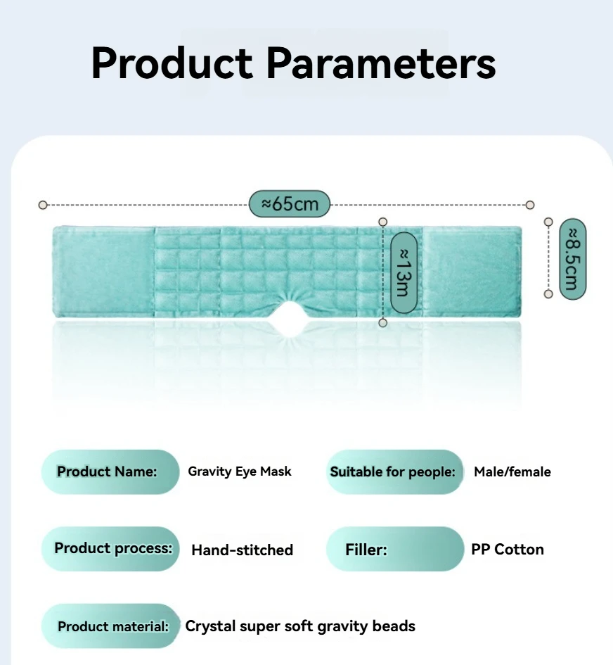 مستطيلة الجاذبية قناع عين للنساء الرجال المرجح الاسترخاء 250 جرام الجاذبية حبة قناع عين طويل موضة لطيف إكسسوارات السفر
