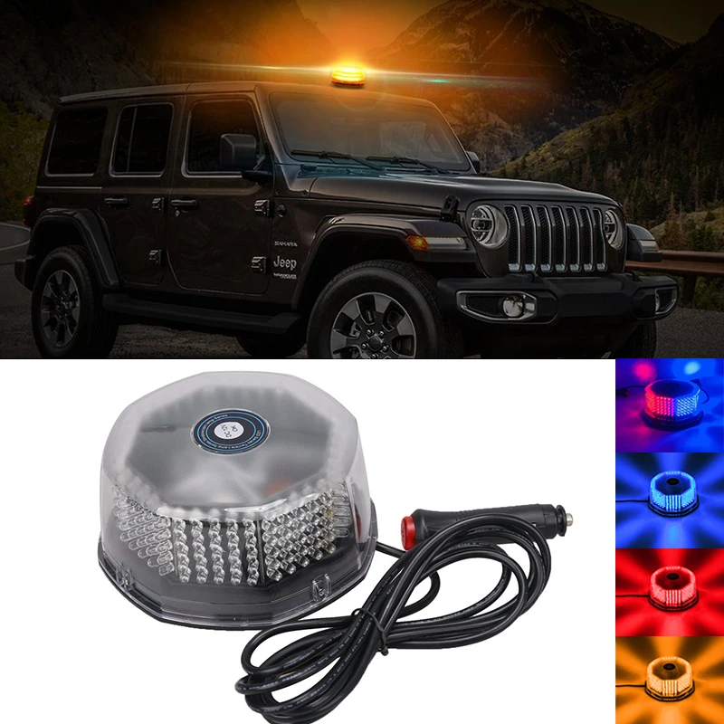 

240LED Flashing Strobe Light Car Roof Top Emergency Warning Light Beacon Safety Signal Police Lamp Magnetic Mount Waterproof 12V