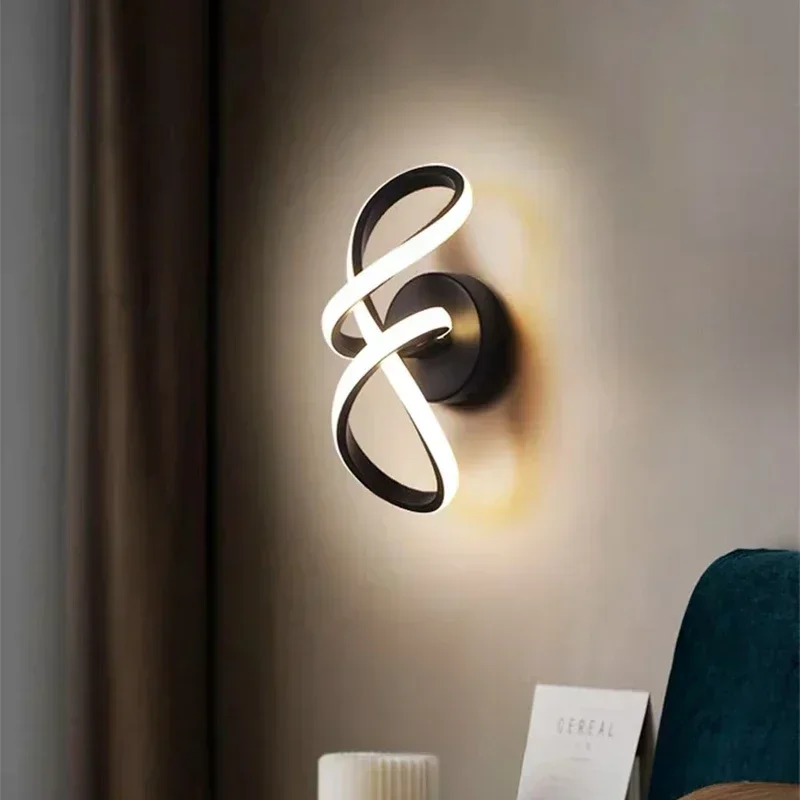 Imagem -04 - Modern Bedside Led Wall Lamps Candeeiro para Quarto Escadas Corredor Sala de Estar Decoração para Casa Iluminação Interior Luminária Brilho