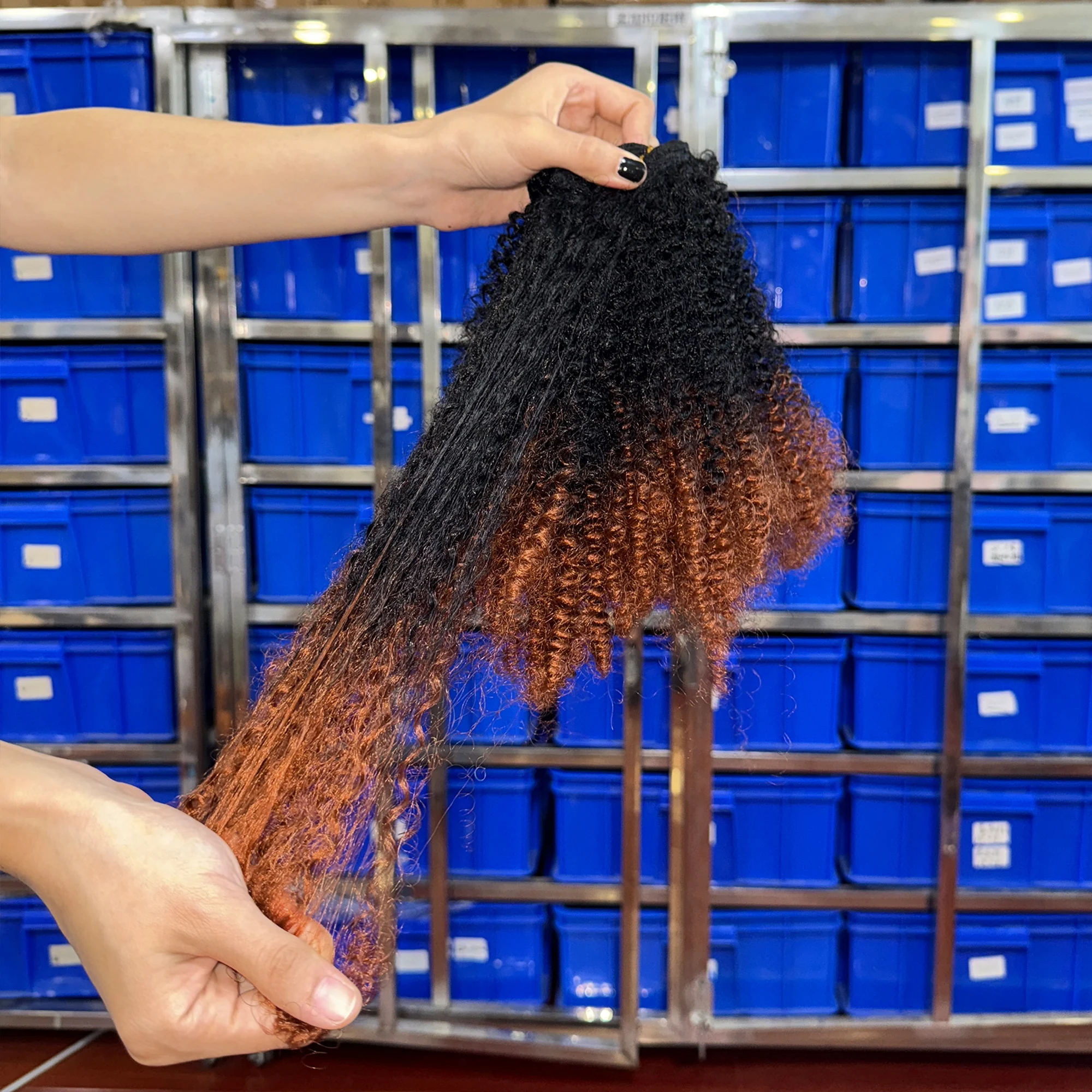 Soft Lightweight Afro Kinky Weft Blend Hair, One Bag