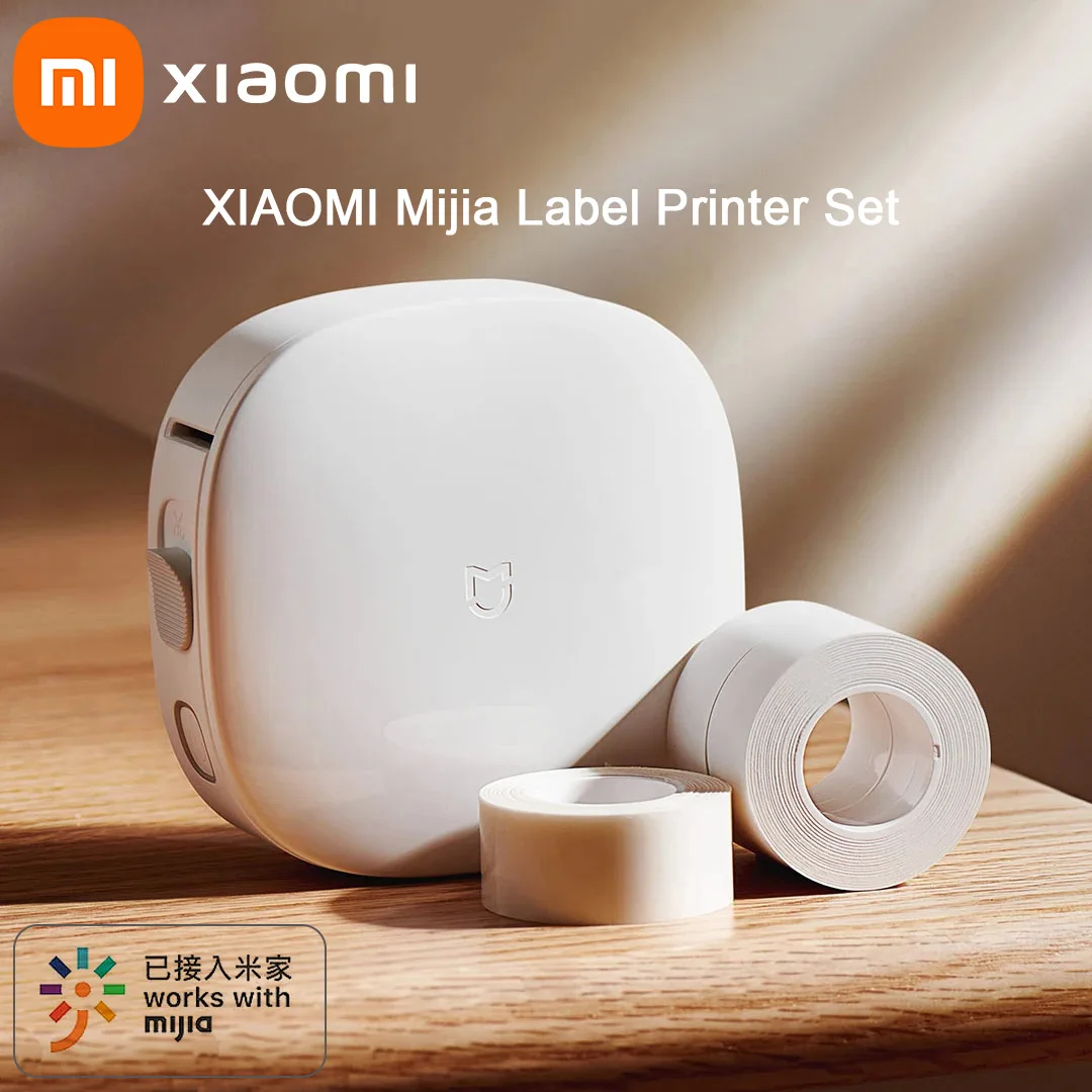

Набор принтеров этикеток Xiaomi Mijia без чернил, водонепроницаемые маслостойкие этикетки, напоминание о смарт-текетах, прямая термопроводка для приложения Mihome