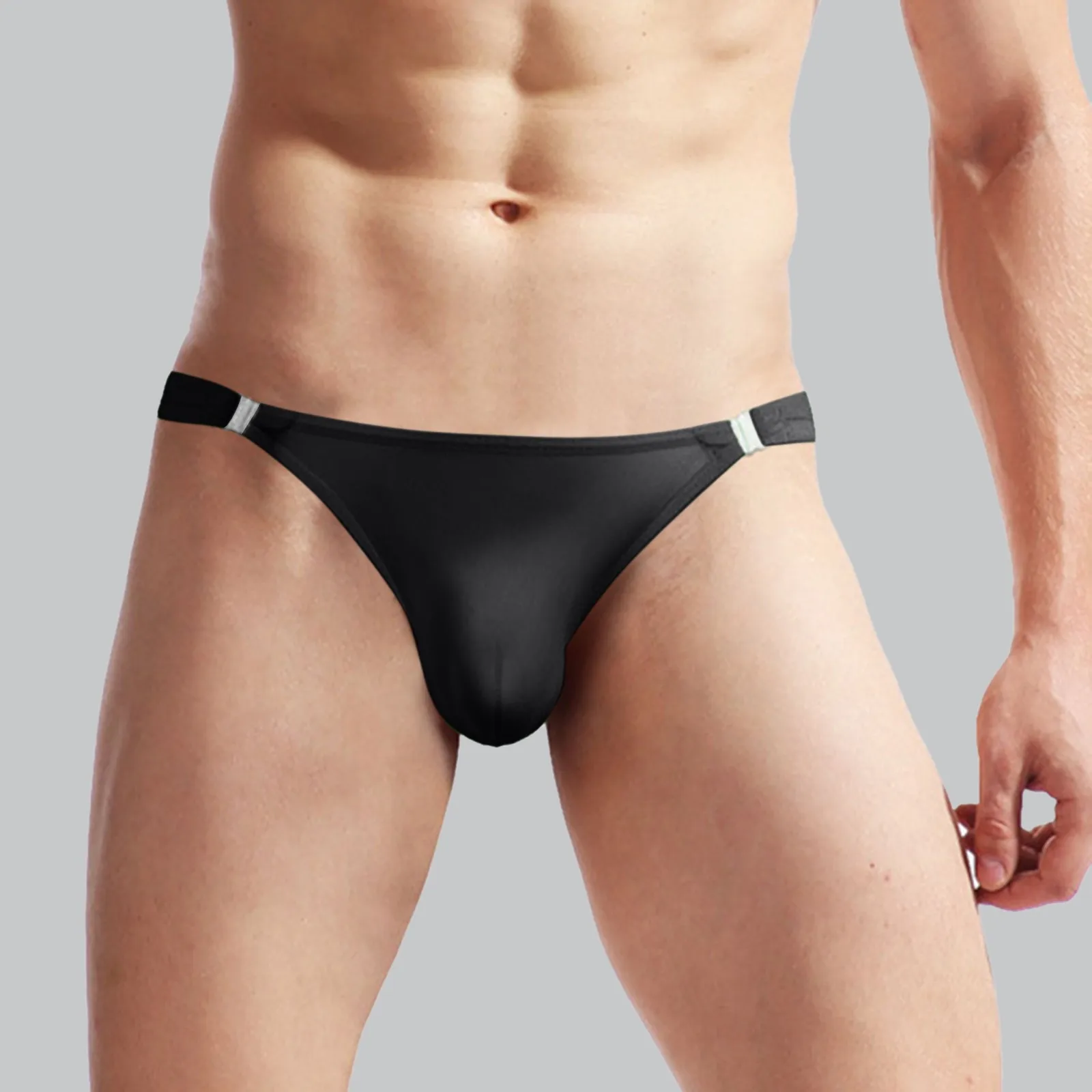 Calzoncillos de Color liso para hombre, Ropa interior de cintura baja, informal, Cueca, Gay, 2023